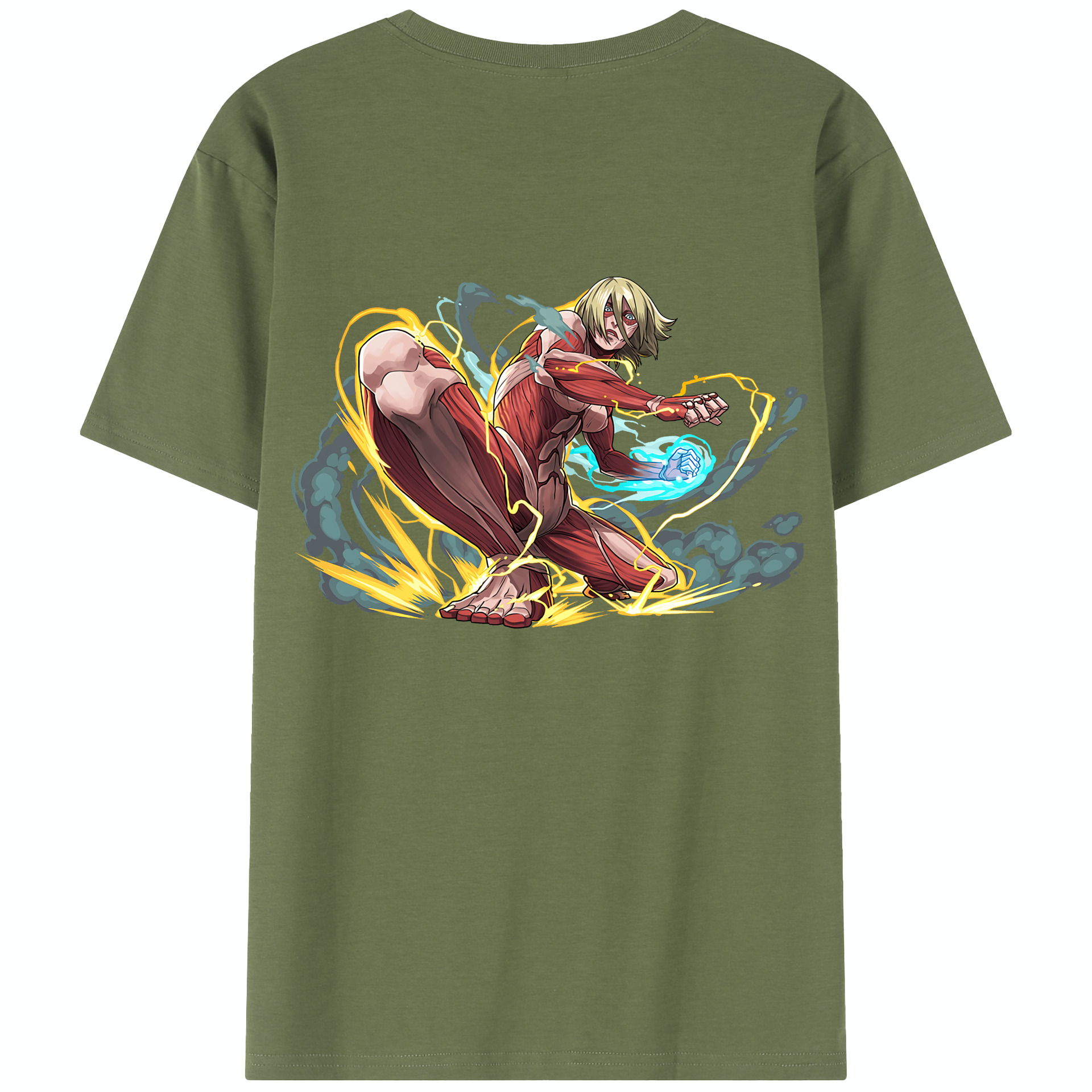 （画像用） 進撃の巨人 Attack on Titan 綿100％半袖Tシャツ（背面プリント）